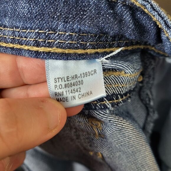 Dollhouse Boot Cut Flare Embellished Low Rise Jeans Size 9 Stretch Thick Stitch - Picture 7 of 12